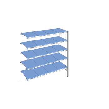 RAYONNAGE CLAYETTES POLY ANGLE 5N L1755XP500XH1750