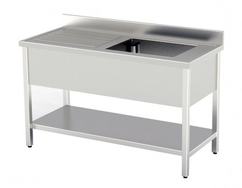 PLONGE INOX 304 ,SOUDEE, 1 BAC 600X500X300 MM