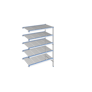 RAYONNAGE CLAYETTES ALU ANGLE 5N L1251XP560XH1750