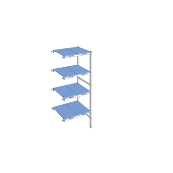 RAYONNAGE CLAYETTES POLY ANGLE 4N L 749XP500XH1750