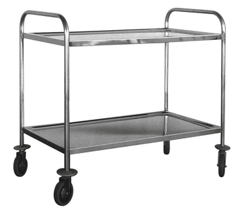 CHARIOT DE SERVICE INOX 304L2 PLATEAUX 1000X600 LI