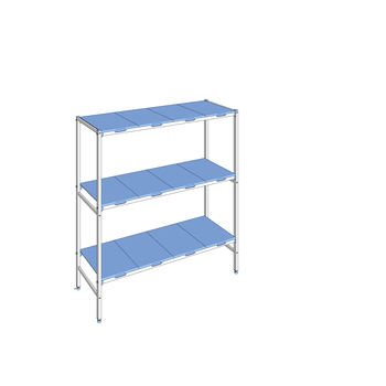 RAYONNAGE CLAYETTES POLY LIGNE 3N L1694XP500XH1750