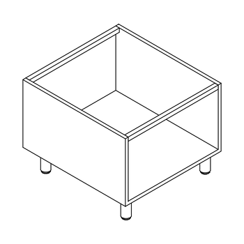 SOUBASSEMENT OUVERT 800X835X650