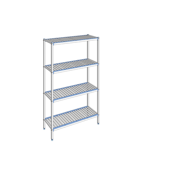 RAYONNAGE CLAYETTES ALU LIGNE 4N L1292XP400XH2050