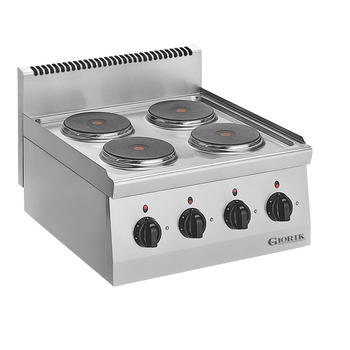 ELÉMENT PLAQUES RONDES ÉLEC, 4 FEUX, 230V MONO