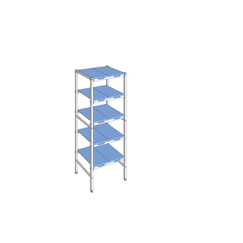 RAYONNAGE CLAYETTES POLY LIGNE 5N L 690XP500XH1750