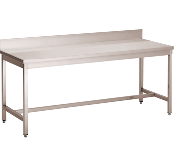 TABLE ADOSSEE INOX ,PIEDS