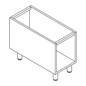 SOUBASSEMENT OUVERT 400X835X650