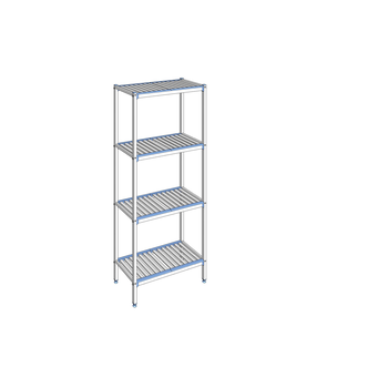 RAYONNAGE CLAYETTES ALU LIGNE 4N L 890XP400XH2050