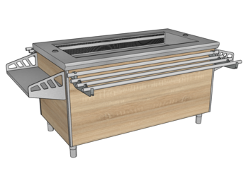 SALADBAR RECTANGULAIRE EMB TULIPEE L.1600 GPE O3
