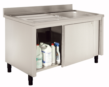 MEUBLE PLONGE 1200 1 BAC EGOUTTOIR A GAUCHE SUR RO