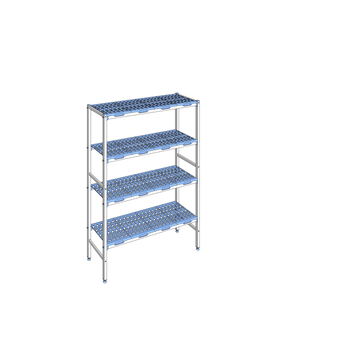 RAYONNAGE CLAYETTES POLY LIGNE 4N L1292XP400XH175