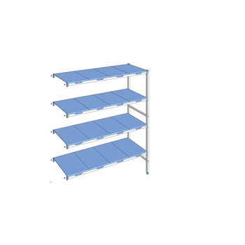 RAYONNAGE CLAYETTES POLY ANGLE 4N L1553XP500XH1750
