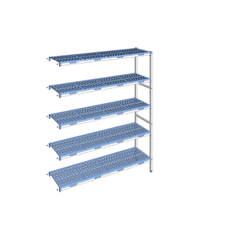 RAYONNAGE CLAYETTES POLY ANGLE 5N L1755XP400XH205