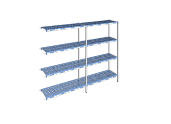 RAYONNAGE CLAYETTES POLY ANGLE 4N L2695XP400XH205