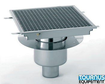 CANIVEAU 300X300 SORTIE VERT CENTREE CUV REGLABLE