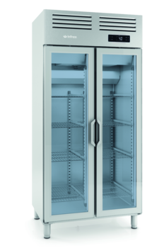 ARMOIRE POSITIVE- 745 L - 2 PORTES VITREES GN 1/1