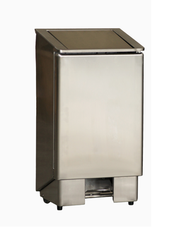PORTE SACS POUBELLES INOX 304,60L. COUVERCLE A