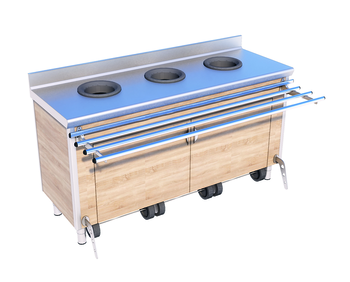 MEUBLE PRETRI ADULTES 1750X600 3TVD PSAC SUR PIEDS