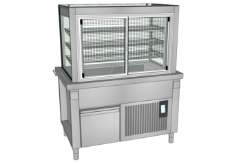 MEUBLE VITRINE DISTRIB L.1350 RES 1GN1/1 SANS GPE 