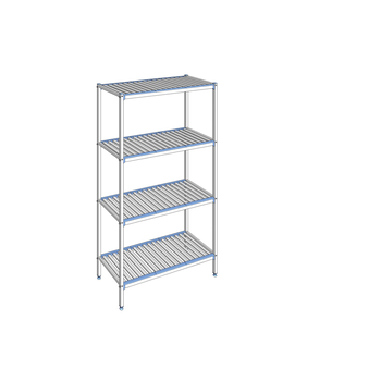 RAYONNAGE CLAYETTES ALU LIGNE 4N L1192XP500XH2050