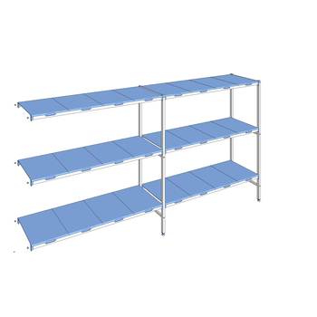 RAYONNAGE CLAYETTES POLY ANGLE 3N L3499XP500XH1750