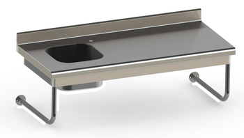 TABLE DU CHEF RAYONNEE1800X700 SUSPENDUE , 1 CUVE 