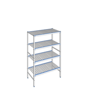 RAYONNAGE CLAYETTES ALU LIGNE 4N L1192XP500XH1750