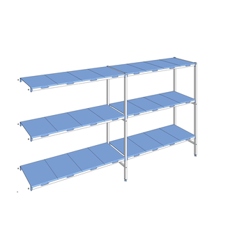 RAYONNAGE CLAYETTES POLY ANGLE 3N L3295XP500XH1750