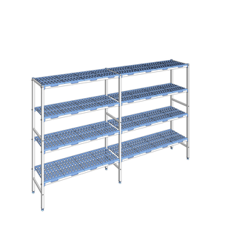 RAYONNAGE CLAYETTES POLY LIGNE 4N L2936XP400XH175