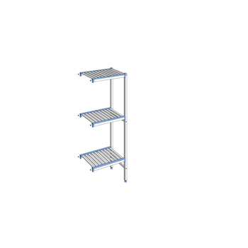 RAYONNAGE CLAYETTES ALU ANGLE 3N L 649XP400XH1750