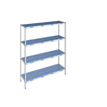 RAYONNAGE CLAYETTES POLY LIGNE 4N L1796XP400XH205