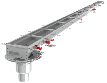 CANIVEAU MODUL 200 - L5500 - HAUT70/100 - INOX 304
