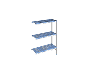 RAYONNAGE CLAYETTES POLY ANGLE 3N L1251XP400XH175