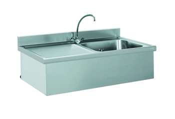 PLONGE SUSPENDUE 1BAC 1400X700 EG GAU AVEC ROBINET
