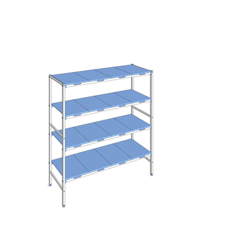 RAYONNAGE CLAYETTES POLY LIGNE 4N L1694XP500XH1750