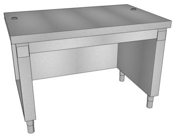 MEUBLE NEUTRE DESSOUS LIBRE L.1350 EMB TULIPEE O3
