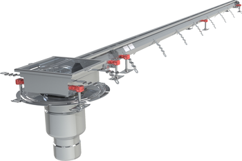 CANIVEAU MODUL 20 - L3500 - HAUT70/80 - INOX 304