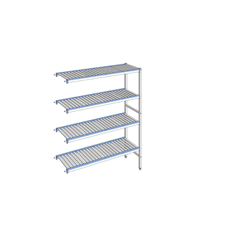 RAYONNAGE CLAYETTES ALU ANGLE 4N L1453XP400XH1750