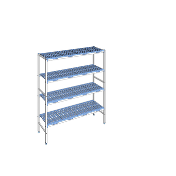 RAYONNAGE CLAYETTES POLY LIGNE 4N L1594XP400XH175