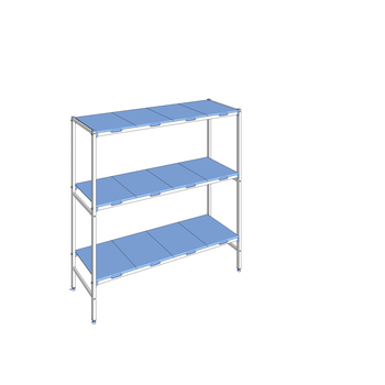 RAYONNAGE CLAYETTES POLY LIGNE 3N L1796XP500XH1750