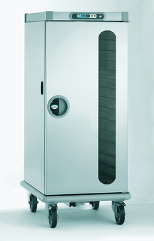 ARMOIRE CHAUDE GN2/1 15 NIV. PTE INOX AVEC HYGRO