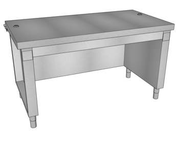 MEUBLE NEUTRE DESSOUS LIBRE L.1600 EMB TULIPEE O3