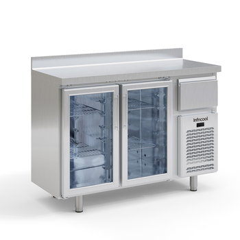 DESSERTE ARRIERE BAR POSITIVE 2 PORTES VITREES