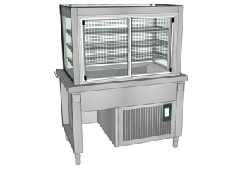 MEUBLE + VITRINE DE DISTRIBRIBUTION L.1350 DL GPE 