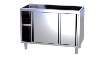 MEUBLE BAS NEUTRE AVEC PORTES SANS DESSUS