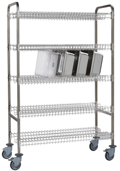 CHARIOT EGOUTTAGE ET STOCKAGE BACS GN - 4 NIVEAUX