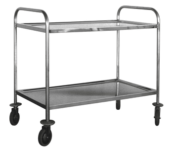 CHARIOT DE SERVICE INOX 304L2 PLATEAUX 1000X600LIV