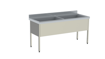 PLONGE A BATTERIE 1800X700 - 2 CUVES 800X500XP375M