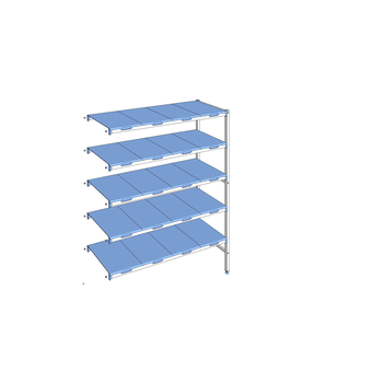 RAYONNAGE CLAYETTES POLY ANGLE 5N L1453XP500XH1750